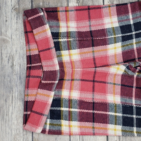 Janie and Jack Little Girls Striped Peplum Top & Plaid Stirrup Pants Set - Picture 6 of 8